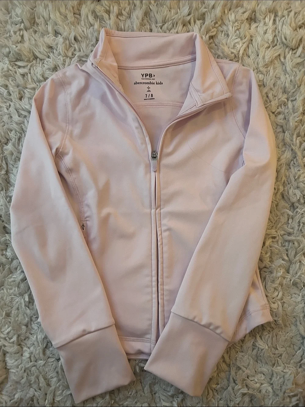 abercrombie kids Pale Pink Zip-Up Jacket for Girls